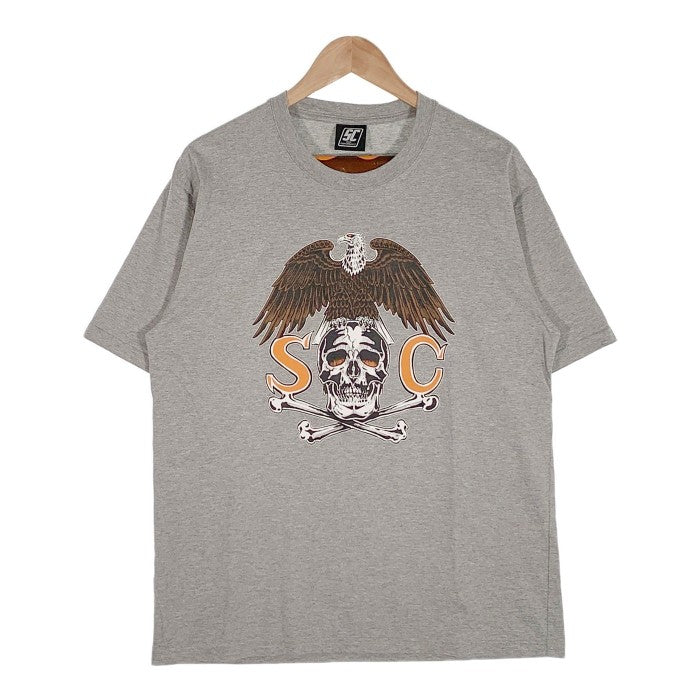 SUBCULTURE サブカルチャー イーグル スカル プリントTシャツ グレー