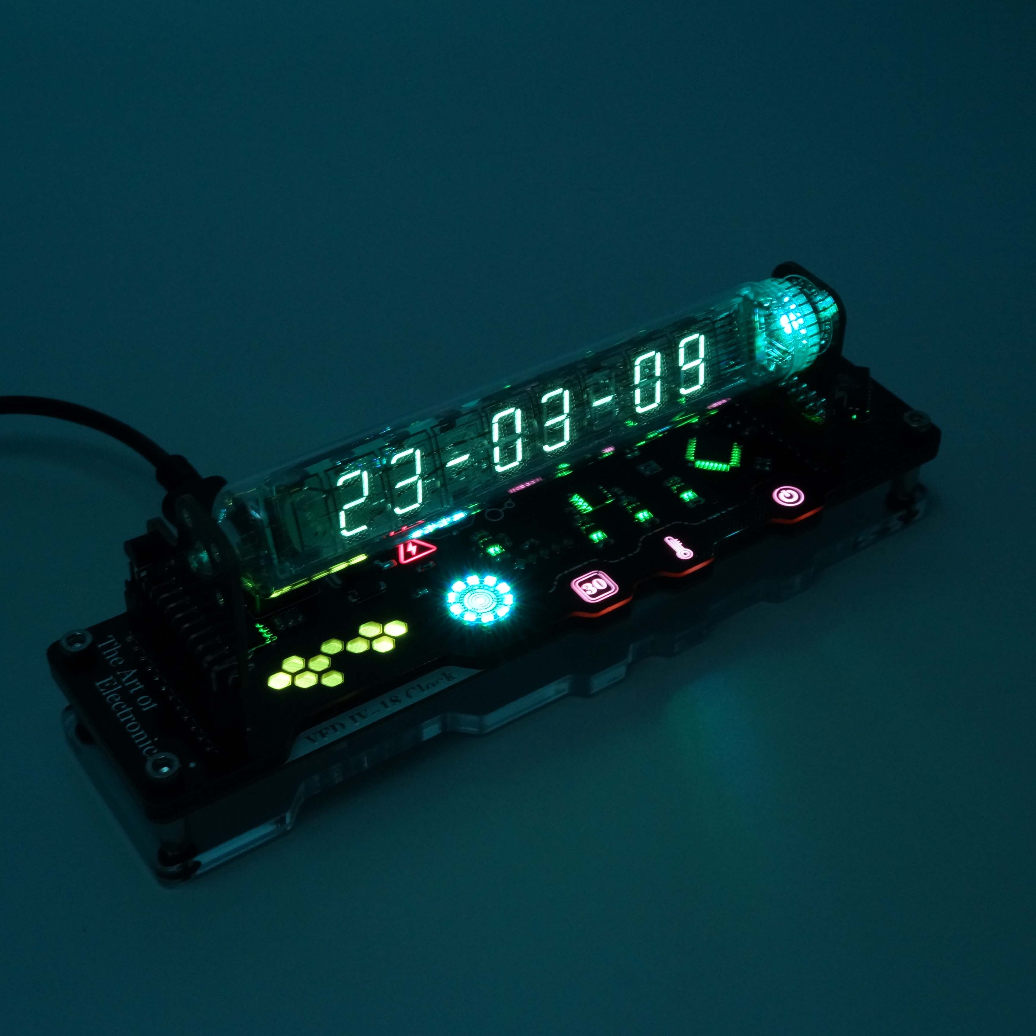 受注：CYBER VFD IV-18 真空管時計：アクリルケース付き – 830時計店