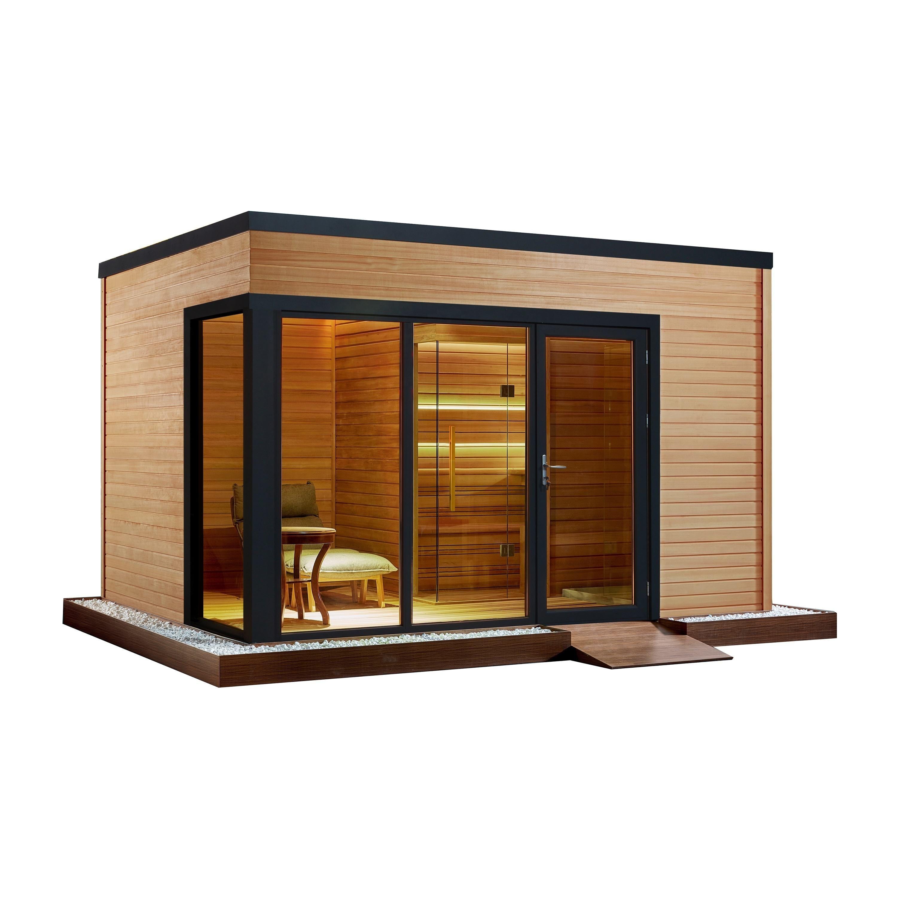 屋外サウナ | サウナ小屋 | J-WSD-LT08 | シャワールーム付 | 4人用