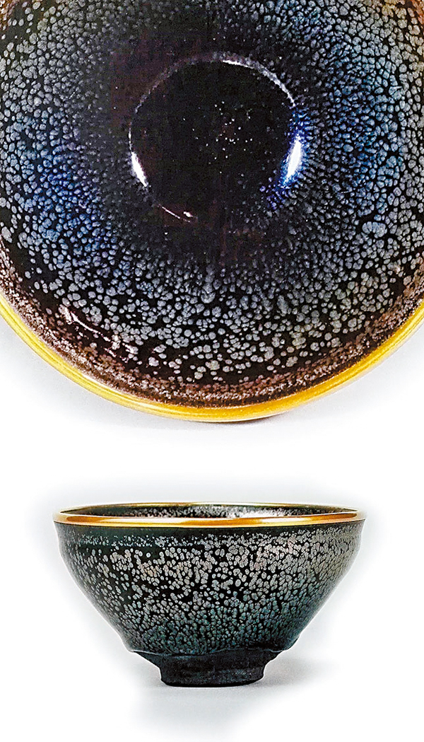 ☆0058宋時代 洛雷村窯 三彩釉碗 ☆天目茶碗 茶道具 茶器