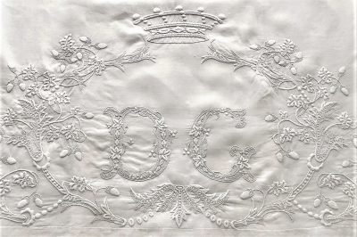 アンティークレース刺繍クロス アンヴァリッド フランス傷兵院