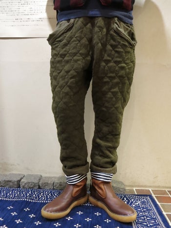 キャピタルKAPITAL ワッフルキルティングサルエルヌーベルデニムパンツ
