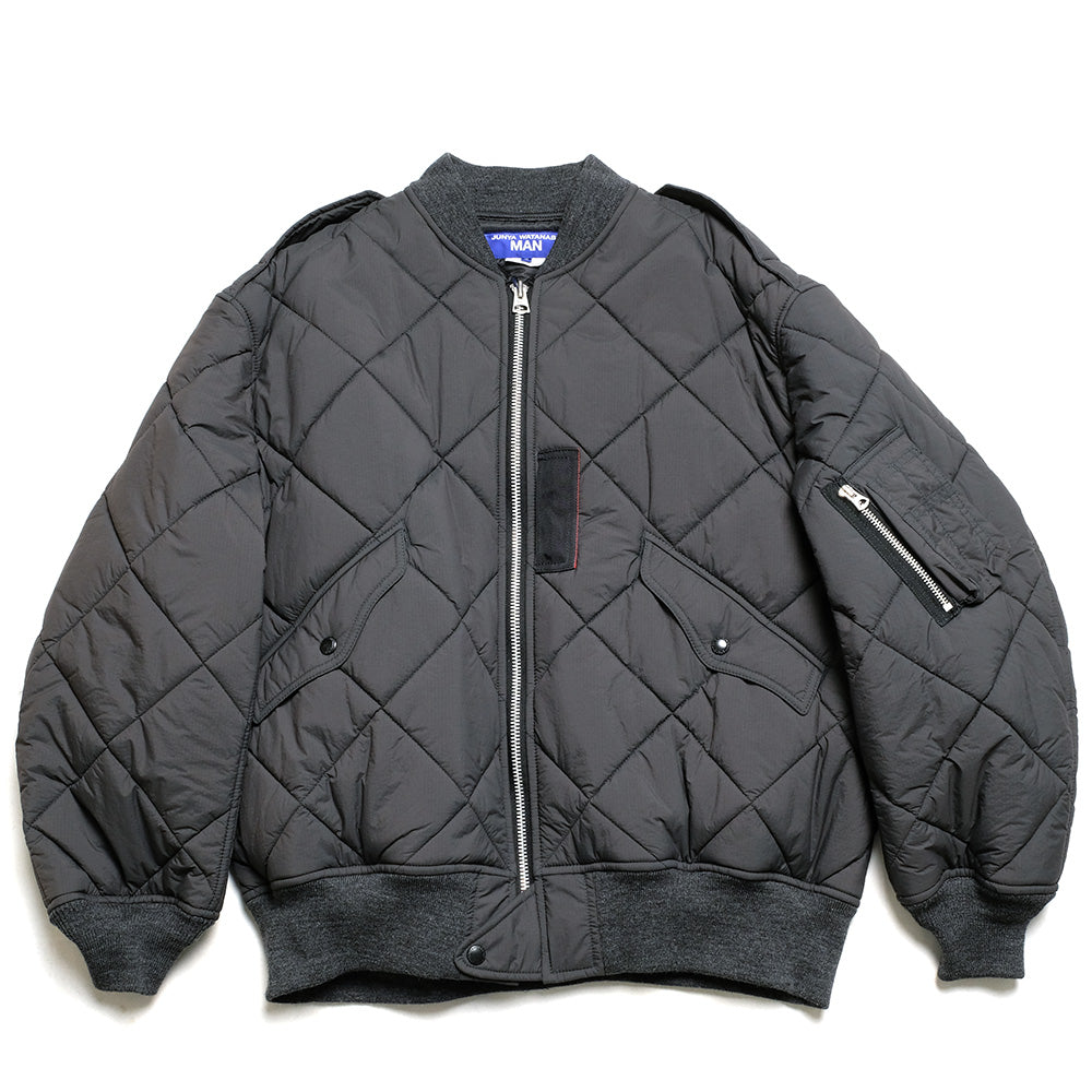 希少 drawer 羊革 スタジャン シルク混 黒 緑 キルティング 中わた入