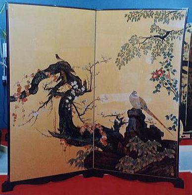 宝石象嵌工芸品 清光光雲 光泉 貴石画 丸額 置物 宝石象嵌工芸品 清光