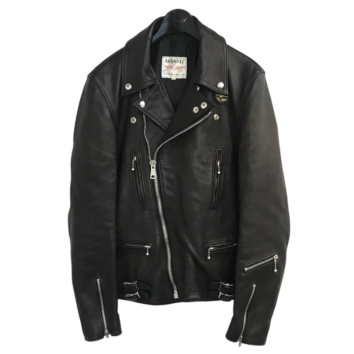 米国製Schott Wライダース 40 レザーライダースジャケット 黒 40