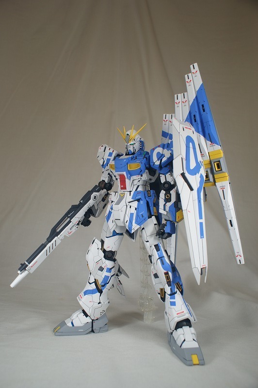 mg νガンダムver.ka 全塗装完成品 筋彫りマスキング発光など