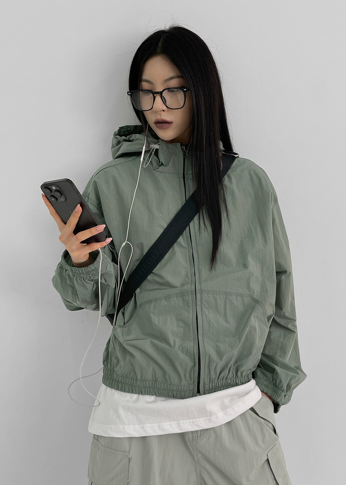 original] クニーナイロンウィンドブレーカージャンパー