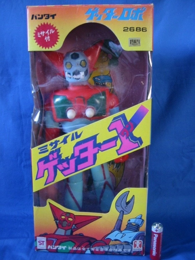 当時物 ゲッター1 ゲッターロボ 旧バンダイ ソフビ ミサイルゲッター