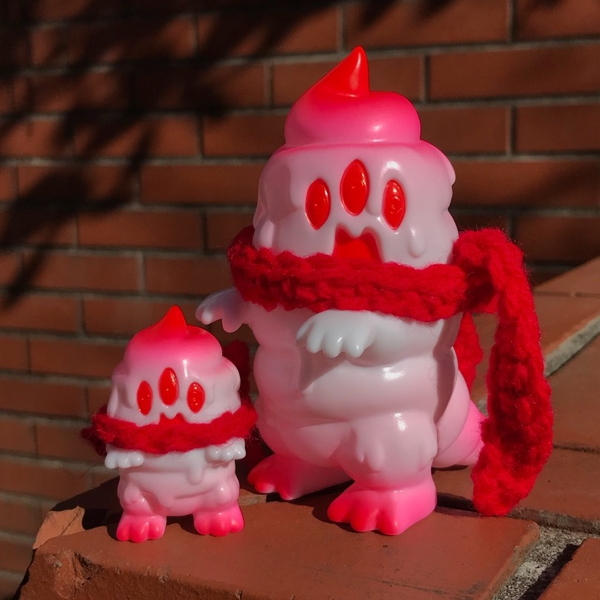 アートジャンキー とぐろ怪獣シットン＆ミニシットン メタリック 青 赤