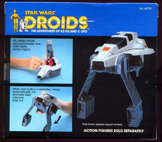 スターウォーズ 1985 Kenner Droids ATL インターセプター スター