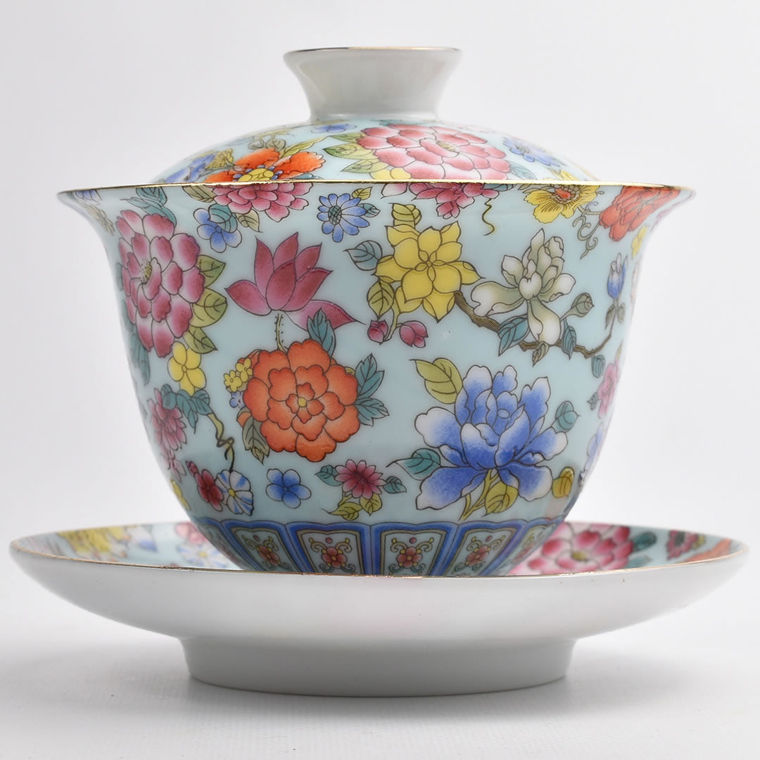 琺瑯浅藍蓋碗｜中国茶器専門店の通販・天香茶行