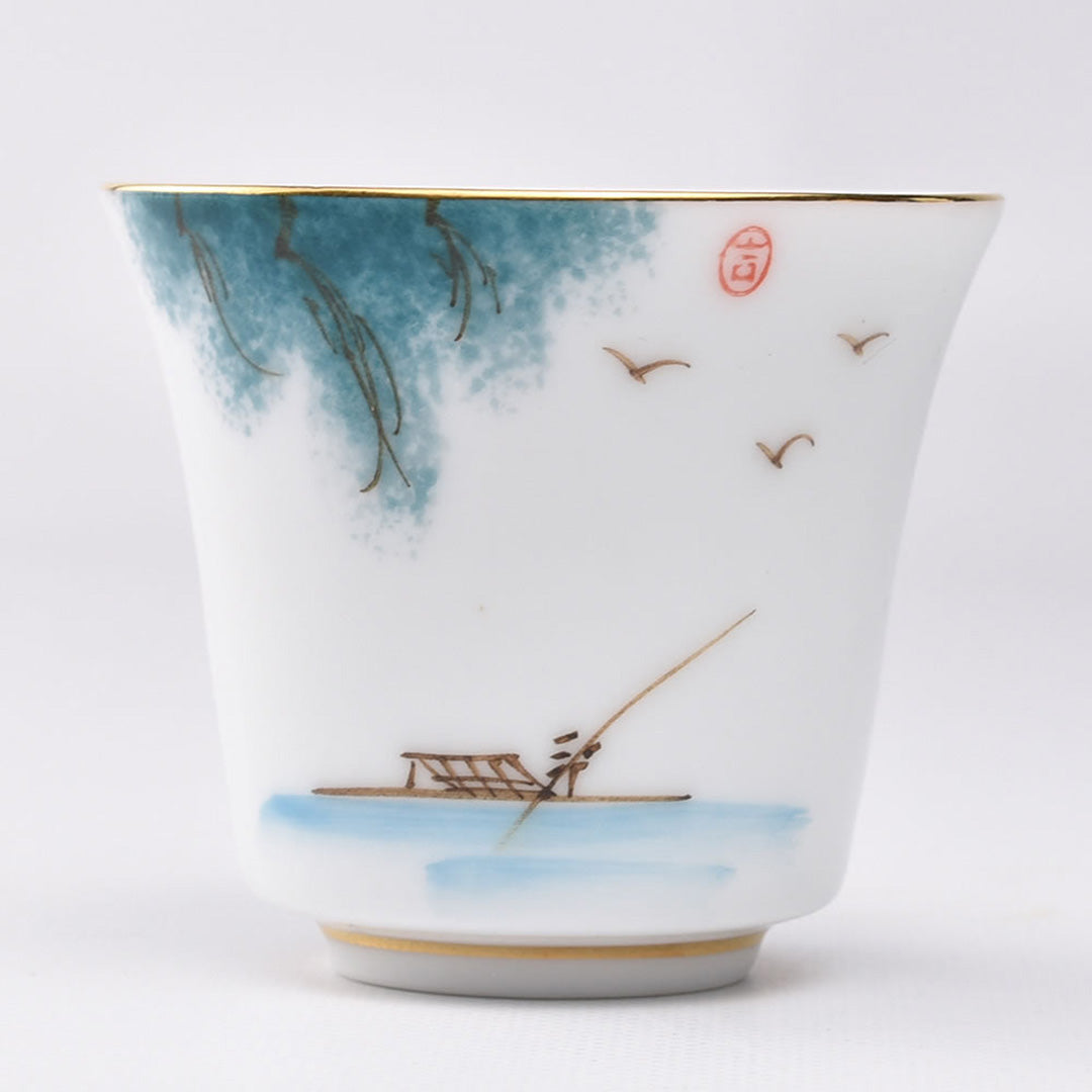 伊万里 馬上杯 向付 在銘 色絵 手書き 茶道具 酒器 【公式通販】