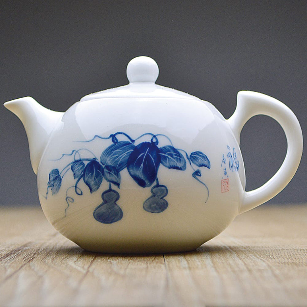 大清康熙年製 青花龍釉里紅雲葵口皿 五爪龍