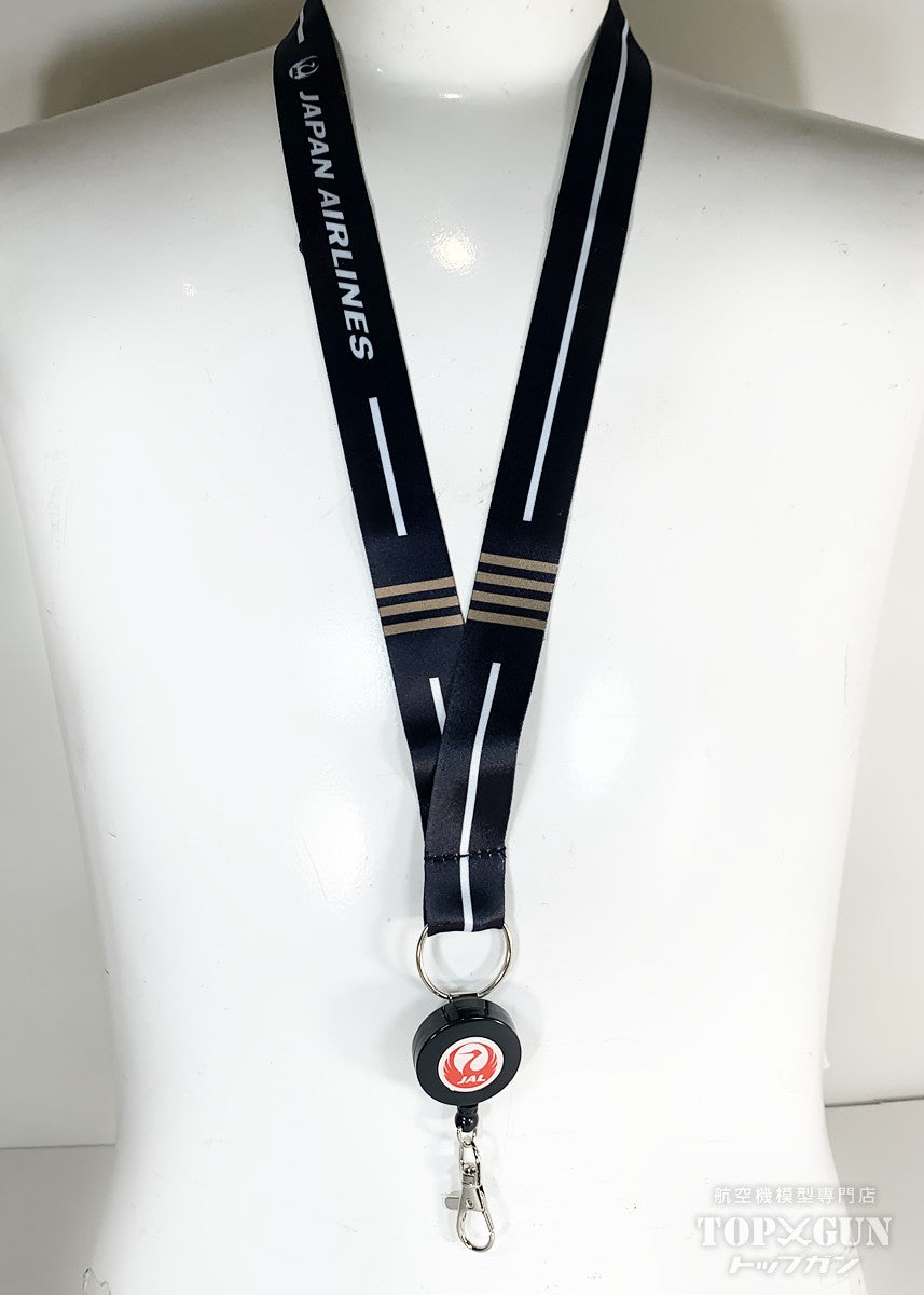 JALUX JALオリジナル ネックストラップ リール付 パイロット 日本航空