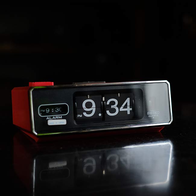 〇Nc左1067 昭和レトロ SEIKO パタパタ時計 DP665 レッド Yahoo