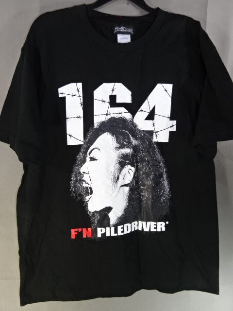 直筆サイン入り】松本浩代「164 F'N PILEDRIVER」Tシャツ②(ブラック