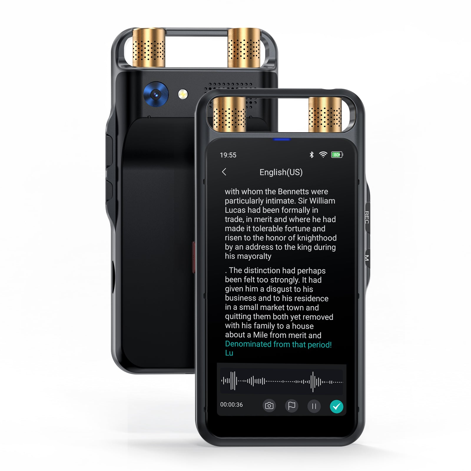 VORMOR M5 AI Voice Recorder with Playback, Digital Voice Recorder with