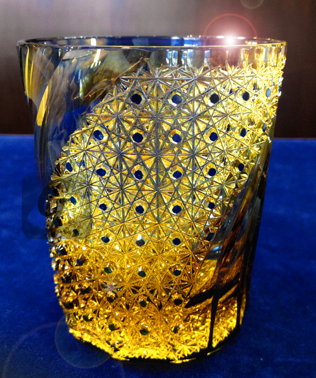 最上位作☆但野英芳 江戸切子 『風神』ロックグラス（切子 江戸切子