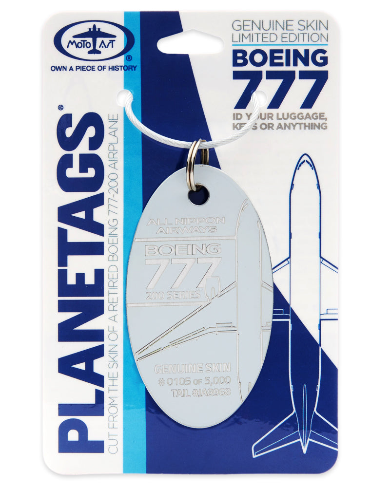 Boeing 777-200 ANA - PLANETAG TAIL #JA8968 – MotoArt PlaneTags