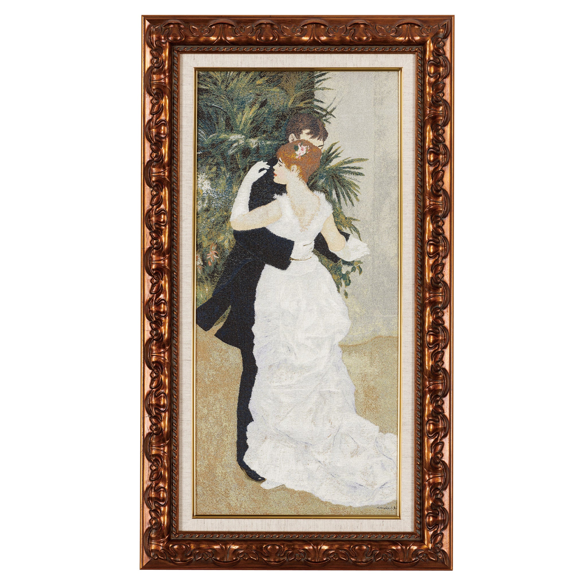 ルノワール 「田舎のダンス」複製画 シルクスクリーン特大額付き