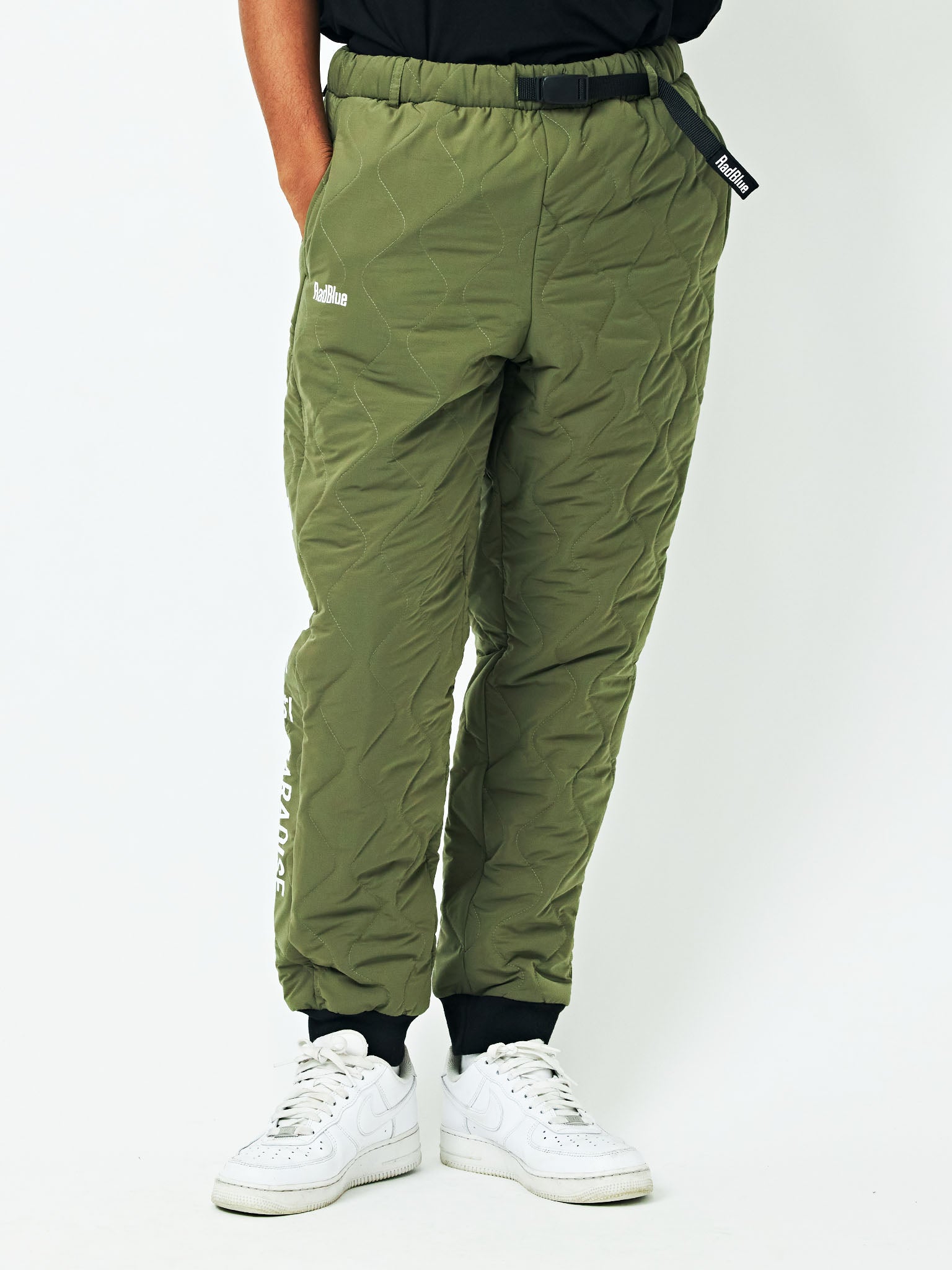 キルティングワイドジョガーパンツ