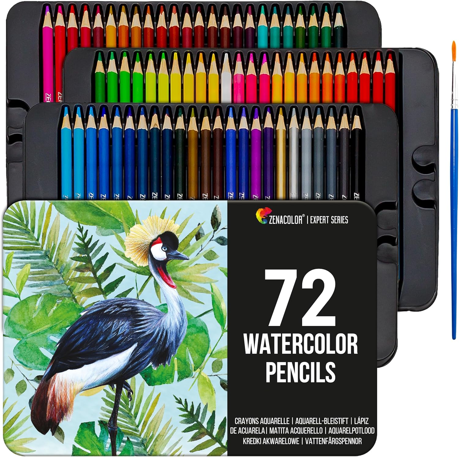 72 Watercolor Pencils - Metal Box – Zenacolor