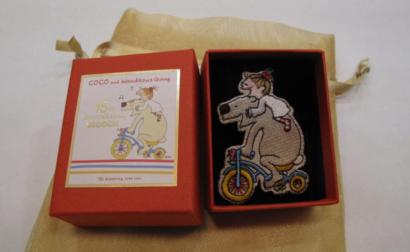 ココちゃん、15周年記念限定、刺繍、ブローチ