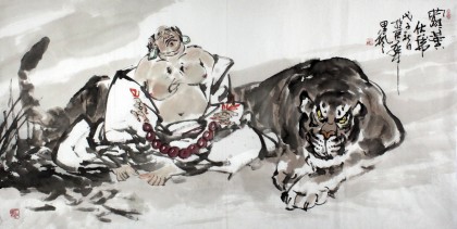 台湾画家章思统的双虎 台湾画家章思统的双虎 台湾画家章思统的