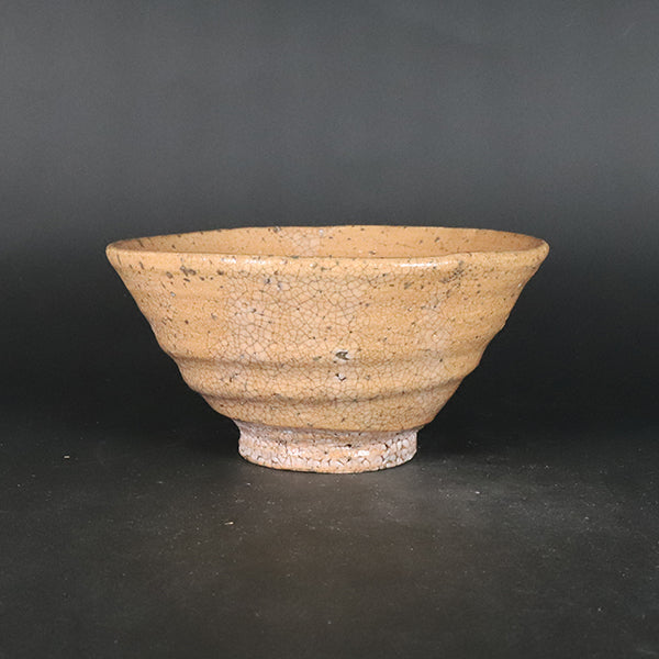 茶道具 唐津焼 古唐津 刷毛目 片口茶碗 C R7493 茶道具 唐津焼 古唐津