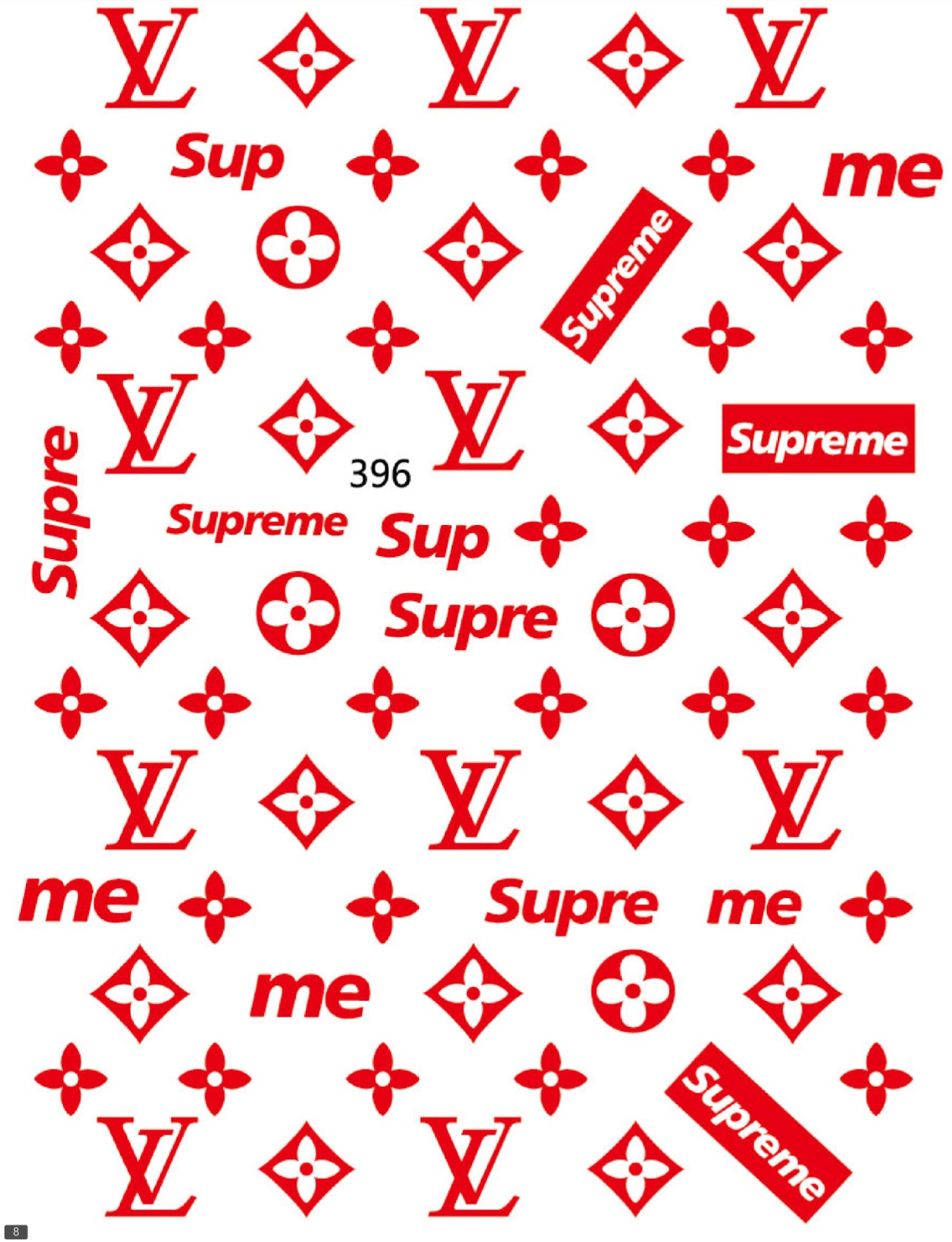 LV / Supreme / Stickers / Multi Colors - #7 – 365 Nail System
