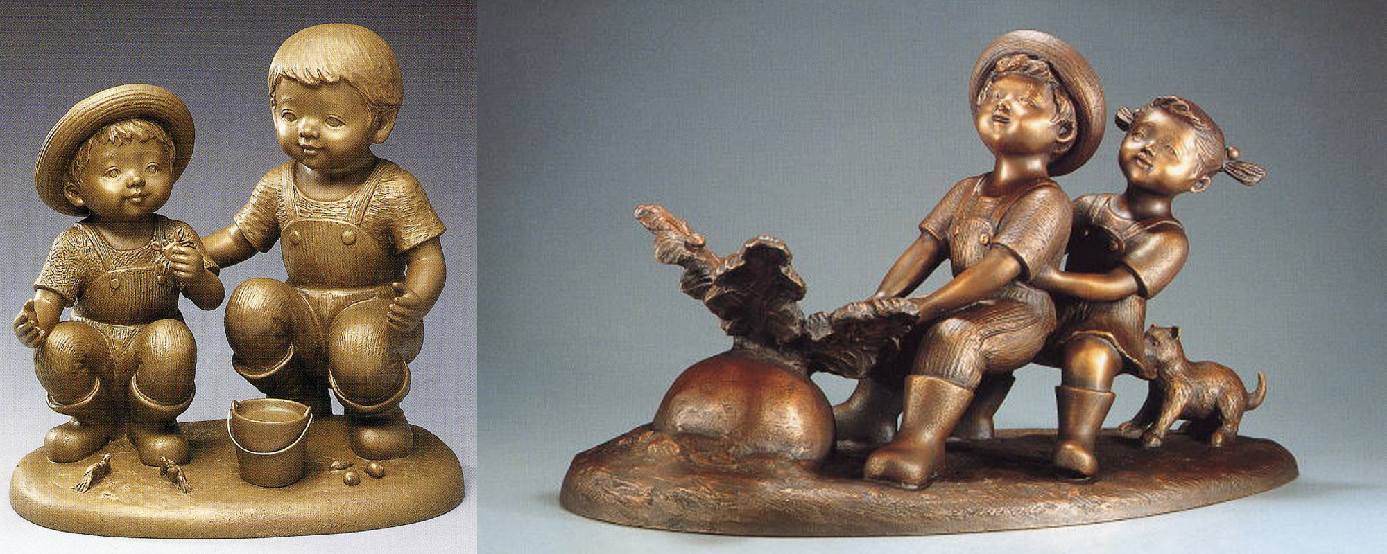 玉野勢三作 ブロンズ像 ちいさな初恋 玉野勢三作 ブロンズ像 ちいさな