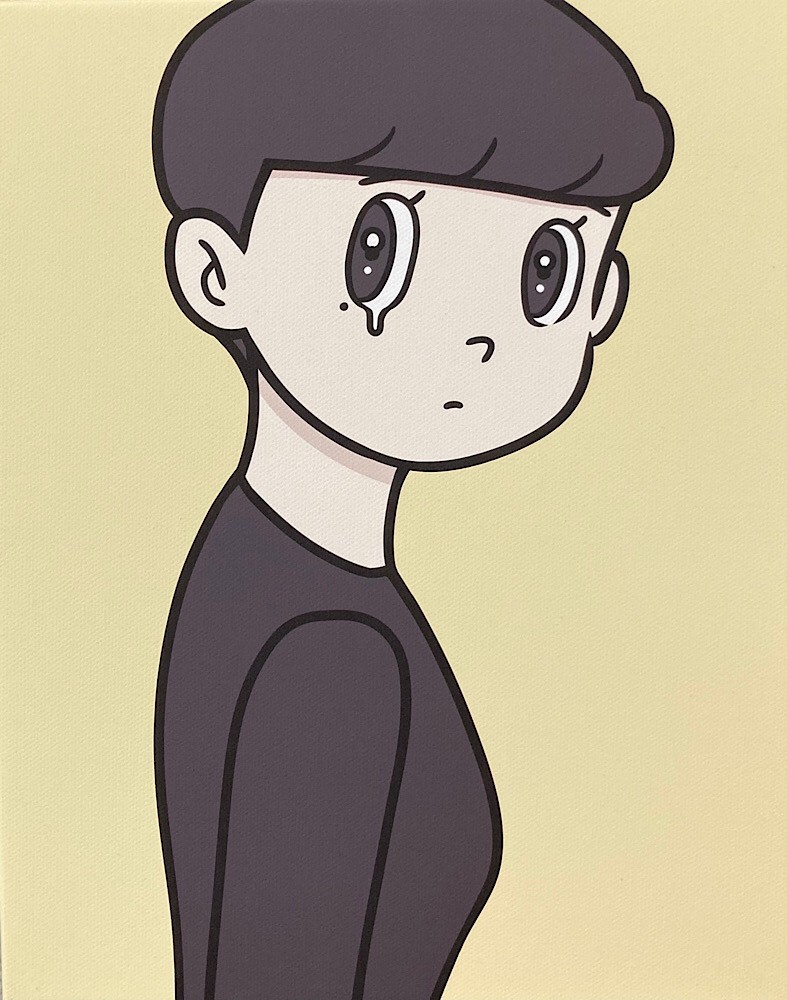 絵画 YUYA HASHIZUME monochrome eyewater print eyewatereyewater