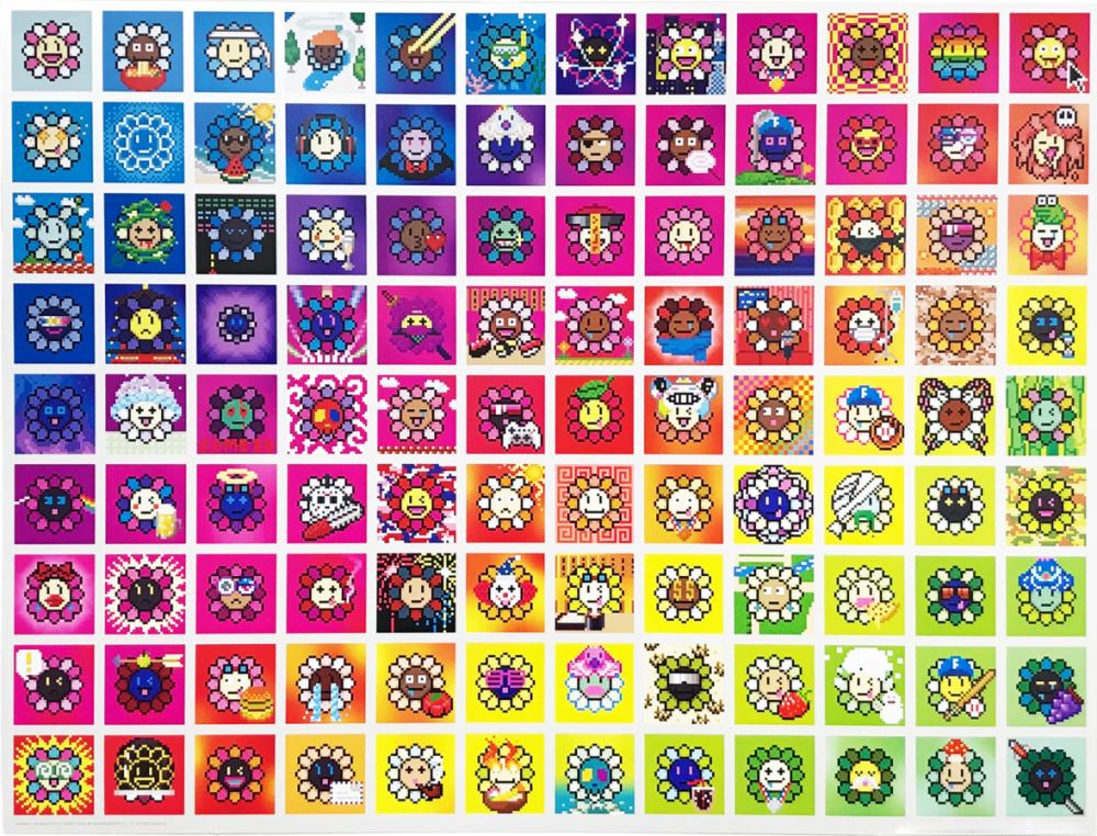 村上隆】108フラワーズ UR ネオン 初代 英語版 村上隆】108フラワーズ