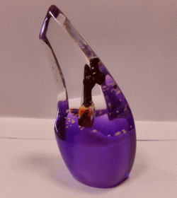 アアクリル三線バチ、ミニチュア三線入りバチ（沖縄三線のてぃだ屋）