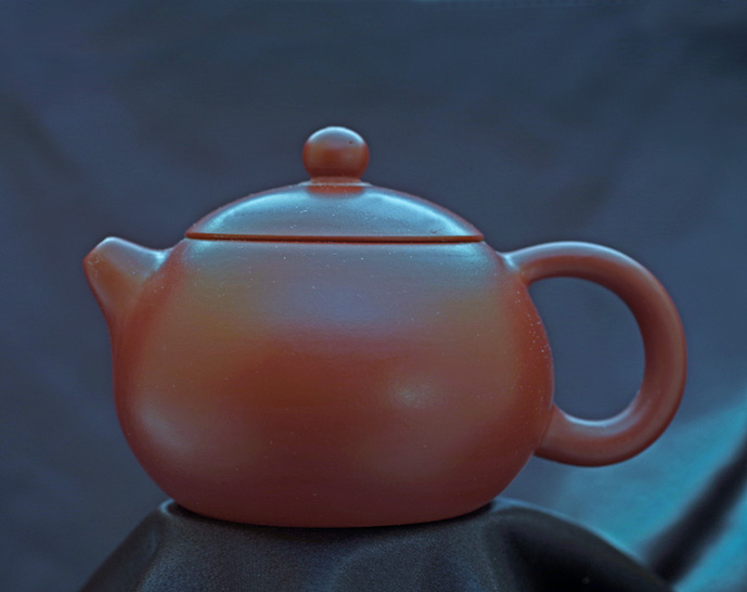 茶道具 名工範澤春 製 『竹彫鏤空』 朱泥急須 透かし彫り 紫砂壺 煎茶