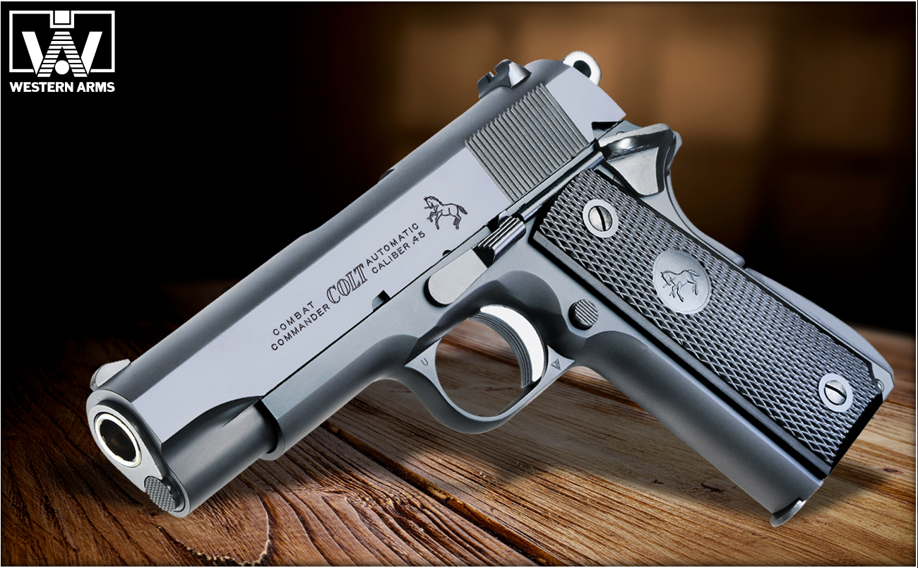 予約】WA【コルト】コンバットコマンダー ガンブラックver. 【WESTERN