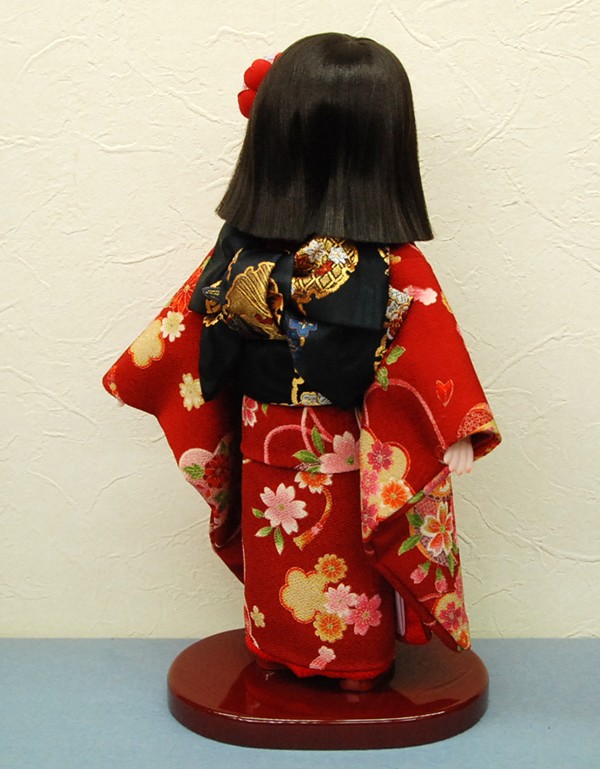 美品 伝統工芸品 市松人形 日本人形 小出松寿作 ガラスケース付き