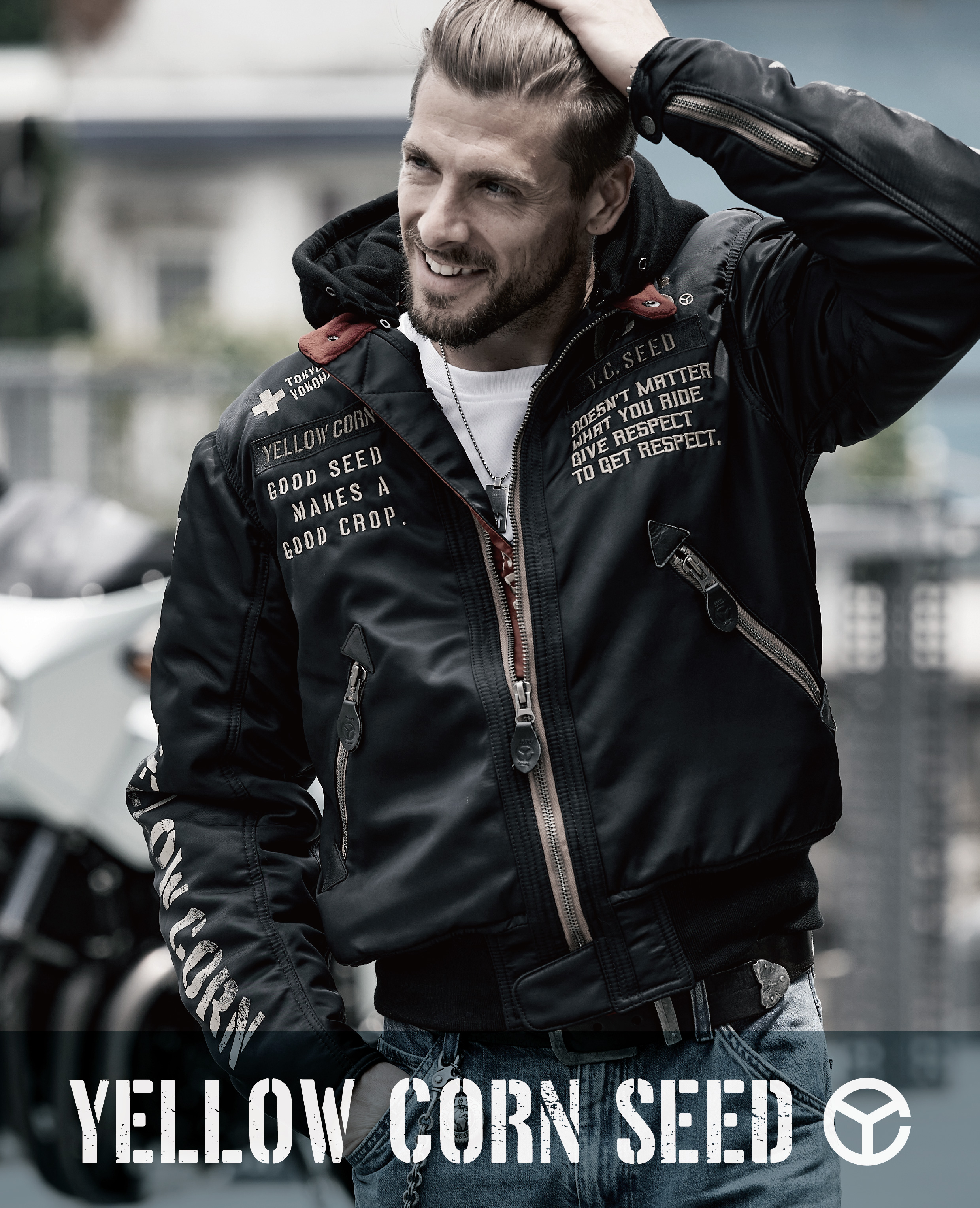 YeLLOW CORN イエローコーン ライダースジャケット バイクウェア
