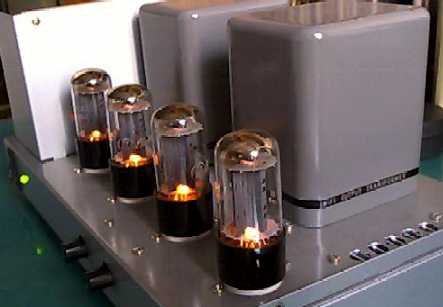 3極パワー管 6CK4 ステレオパワーアンプ 動作品 3極パワー管 6CK4