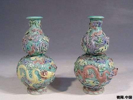 中国 素三彩虎皮斑碗 中国素三彩虎皮斑碗