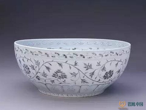 中国美術 明 青花纏枝 富貴佳器款 獅子紋碗 高 6cm 明 中国美術 明