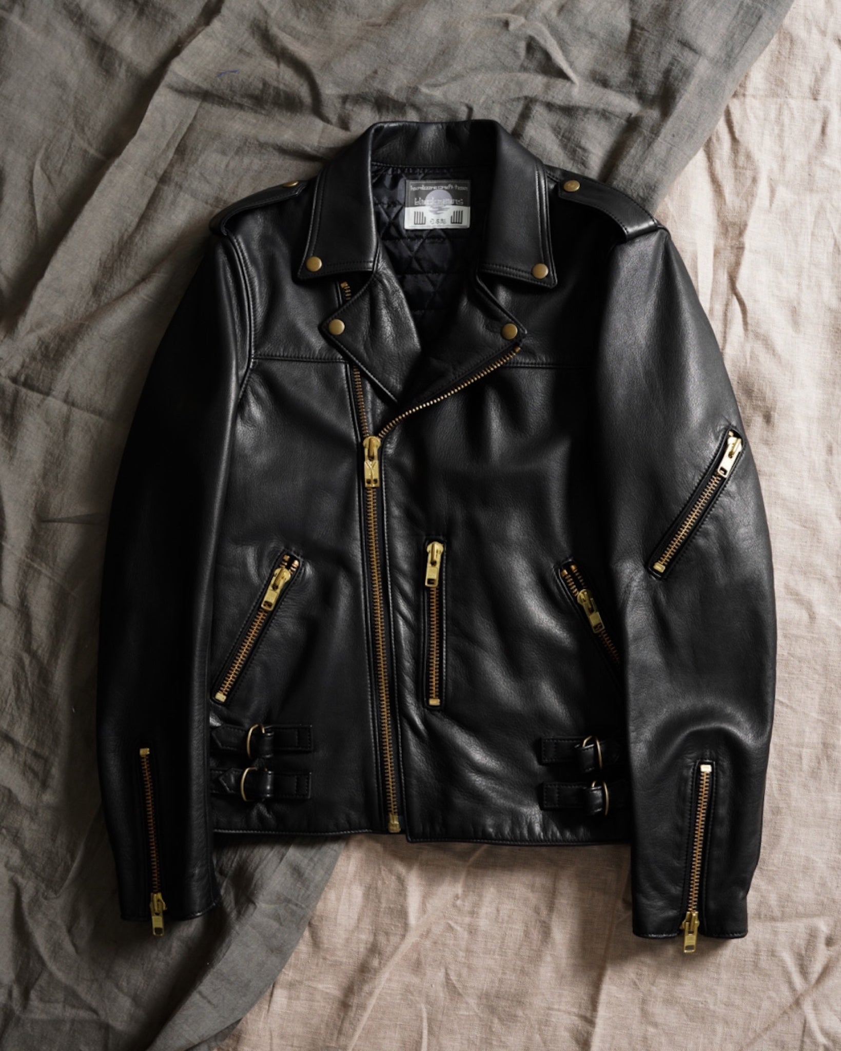 blackmeans 23SS カウレザー ダブルライダースジャケット blackmeans