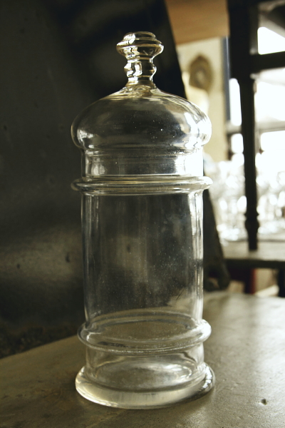 フランスアンティーク トワレセット コットン用の瓶 ブロカント 入れ物