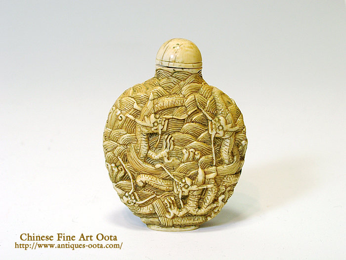 鼻煙壺 象牙風 古美術 骨董 アンティーク 中国 嗅ぎたばこ入れ 鼻煙壺