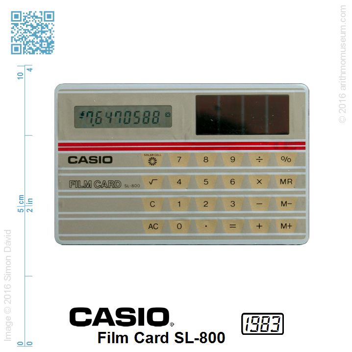 世界最薄 1983年4月 CASIO FILM CARD 電卓 SL-800 Virtual Museum of