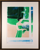 ブラジリエ、黄昏を行く馬、超希少額装用画、新品額装付