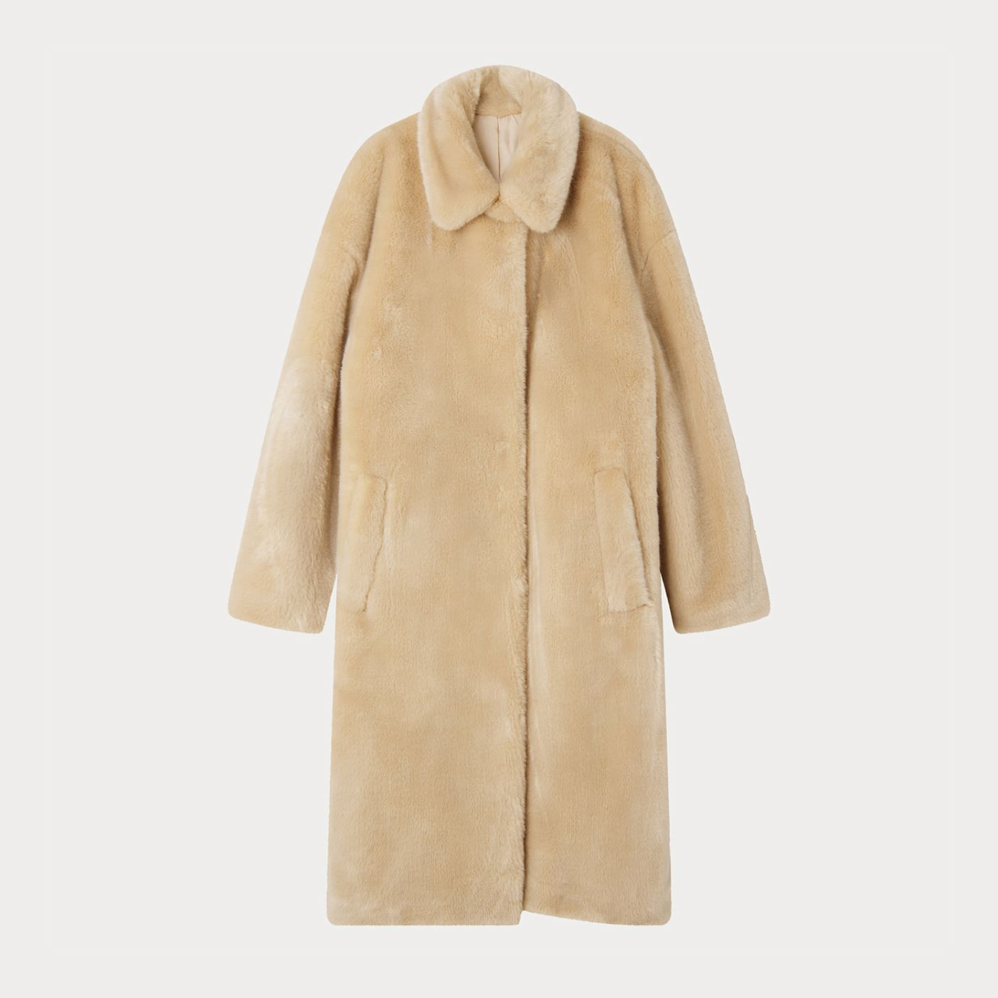 ボンポワン 素敵なフェイク ファー ムートン コート 4A ボンポワン