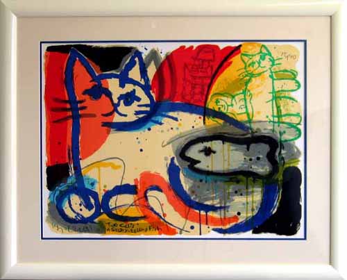 マイケルルー INTERIOR WIT RISING FISH 版画 リトグラフ マイケルルー