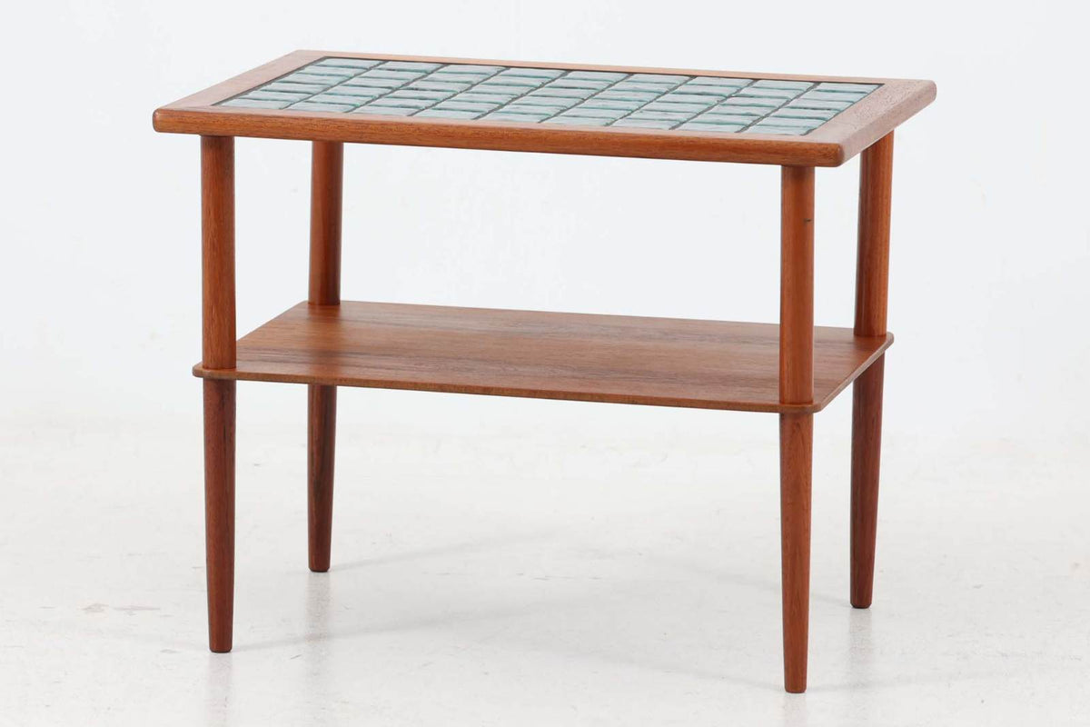 Ran デンマーク タイルトップ チーク サイドテーブル 北欧家具 Ran