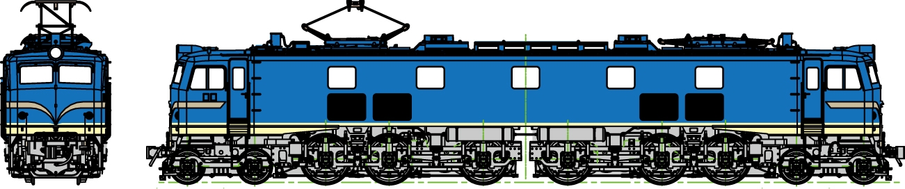 トラムウェイ EF58（小窓） ブルトレ色（下回り黒） 国鉄 EF58